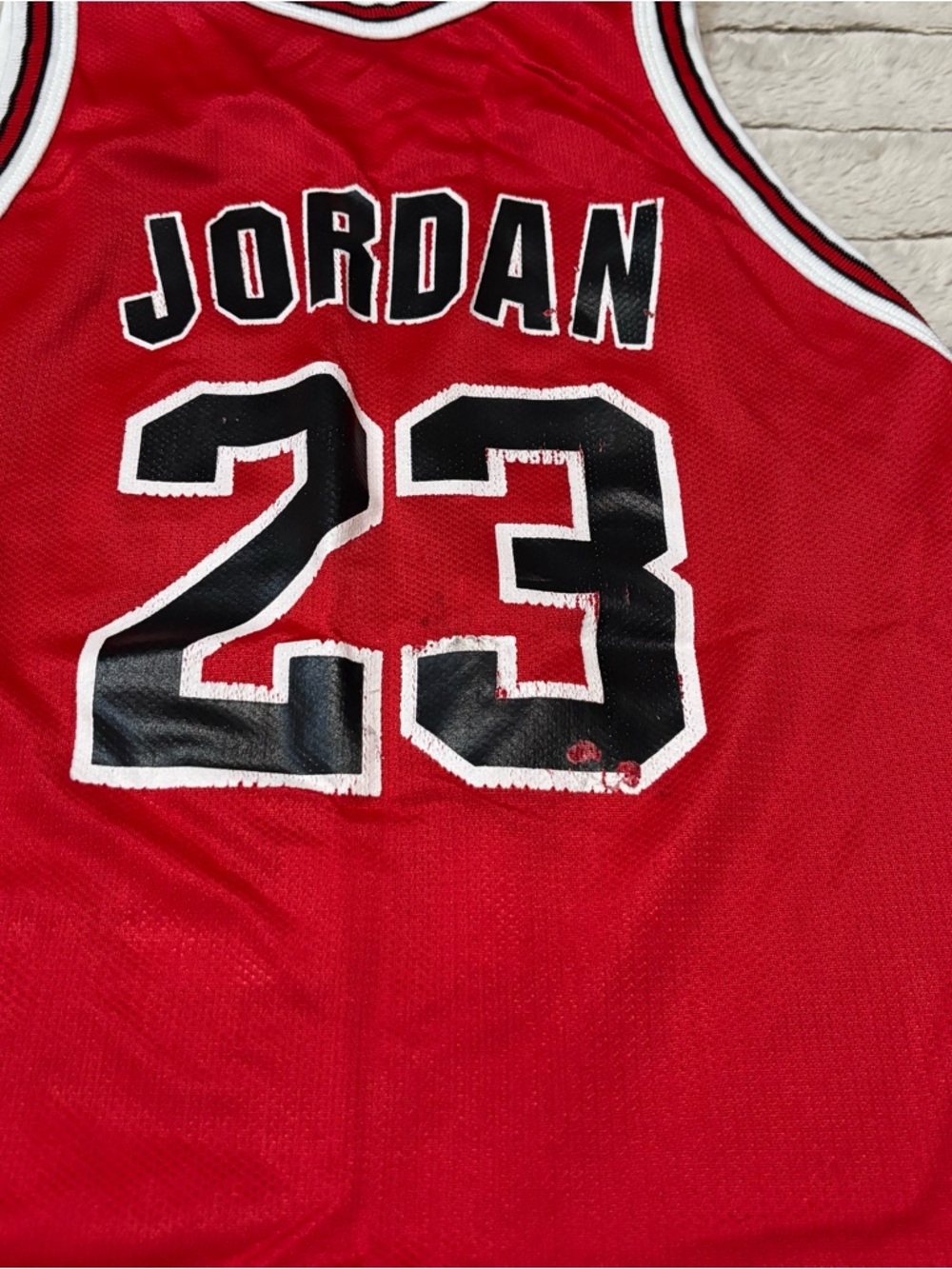 Champion Michael Jordan Chicago Bulls Youth Large NBA Jersey Red - Picture 3 of 3